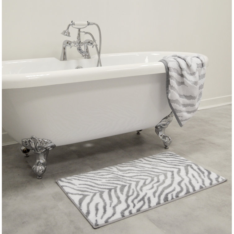 Allure Zebra Rectangle Bath Mat Wayfair.co.uk